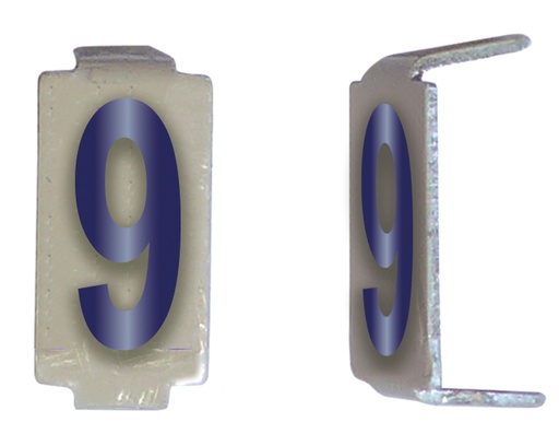 [MICCD069] LOT 25 CHIFFRE 6X11 ALU IVOIRE/BLEU PRE-PLIE 9 *